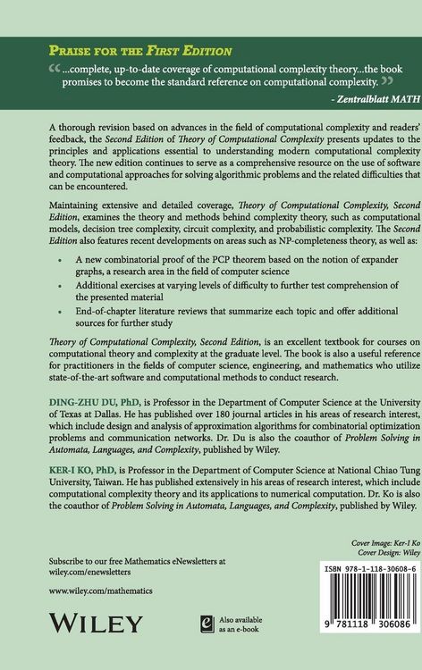 Produktbild: Theory of Computational Complexity