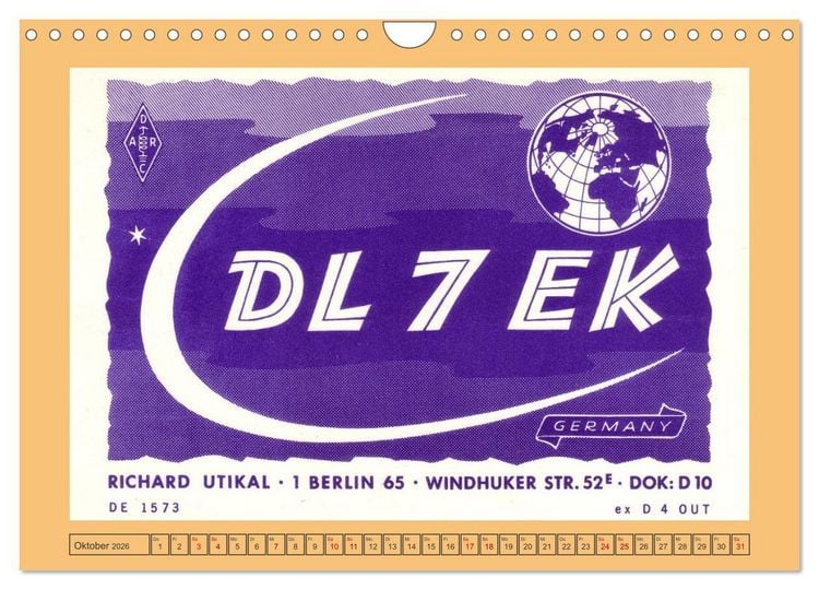 Produktbild: Amateurfunk in West-Berlin (Wandkalender 2026 DIN A4 quer), CALVENDO Monatskalender