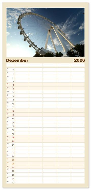 Produktbild: Familienplaner 2026 - Dubai, die Stadt der Superlative. mit 5 Spalten (Wandkalender, 21 x 45 cm) CALVENDO