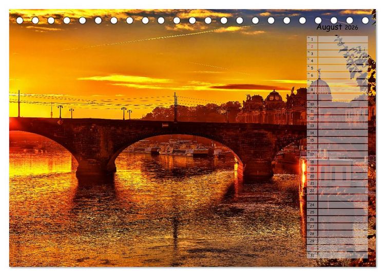 Produktbild: Dresden 2026 / Geburtstagskalender (Tischkalender 2026 DIN A5 quer), CALVENDO Monatskalender