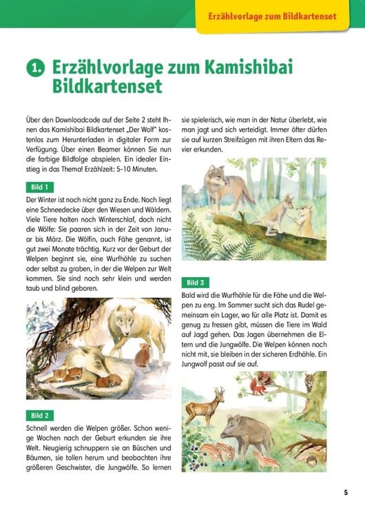 Produktbild: Arbeitsmaterial Grundschule. Sachunterricht: Der Wolf.