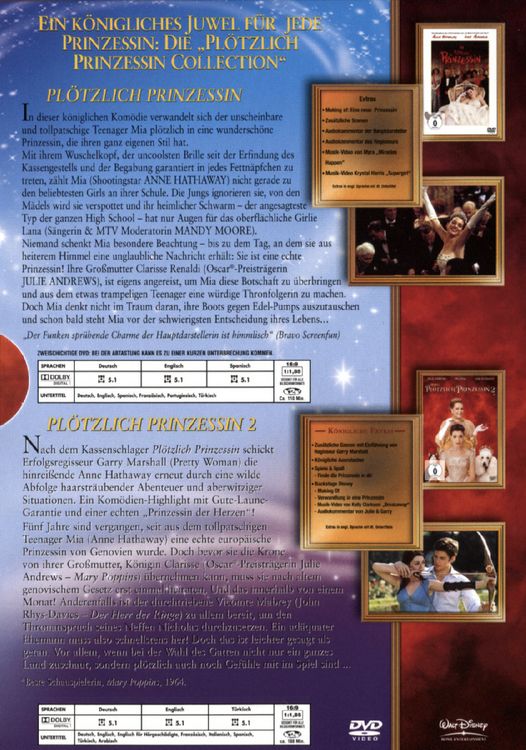 Produktbild: Pl&ouml;tzlich Prinzessin 1+2 [2 DVDs]