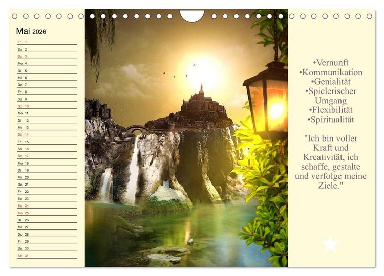 Produktbild: Tarot. Spirituell durch das Jahr (Wandkalender 2026 DIN A4 quer), CALVENDO Monatskalender