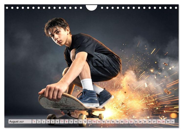 Produktbild: Dimensionen des Skateboarding (Wandkalender 2027 DIN A4 quer), CALVENDO Monatskalender