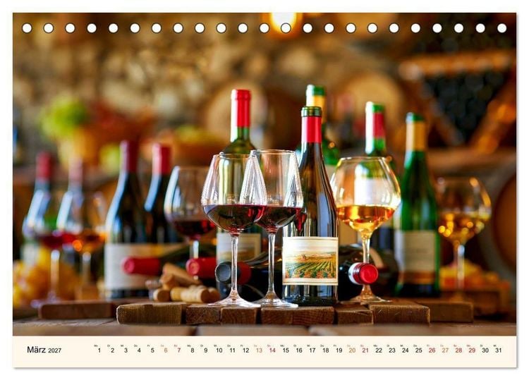 Produktbild: Wein - Tradition &middot; Kellerkunst &middot; Herkunft (Tischkalender 2027 DIN A5 quer), CALVENDO Monatskalender