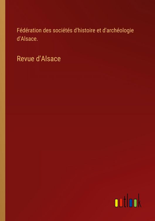Produktbild: Revue d'Alsace