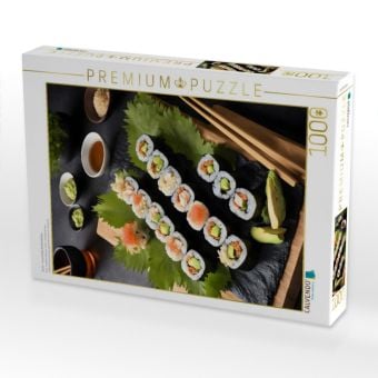 Produktbild: CALVENDO Puzzle Sushi - traumhafte K&ouml;stlichkeiten | 1000 Teile Lege-Gr&ouml;&szlig;e 64x48cm Foto-Puzzle f&uuml;r gl&uuml;ckliche Stunden