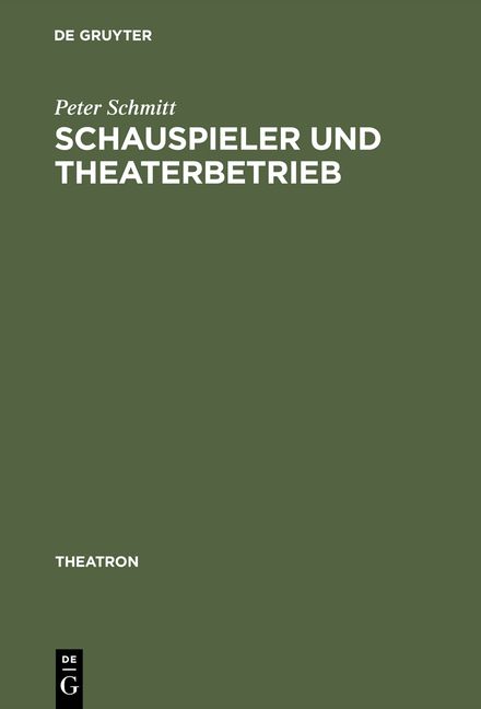 Produktbild: Schauspieler und Theaterbetrieb