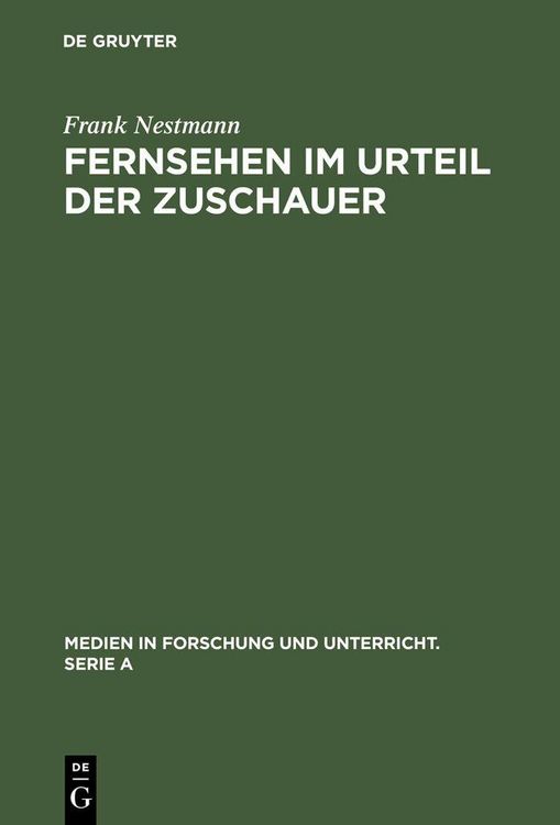Produktbild: Fernsehen im Urteil der Zuschauer