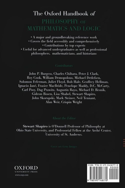 Produktbild: The Oxford Handbook of Philosophy of Mathematics and Logic