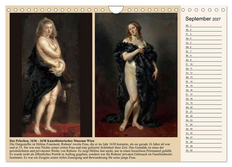 Produktbild: Rubens im neuen Licht (Wandkalender 2027 DIN A4 quer), CALVENDO Monatskalender