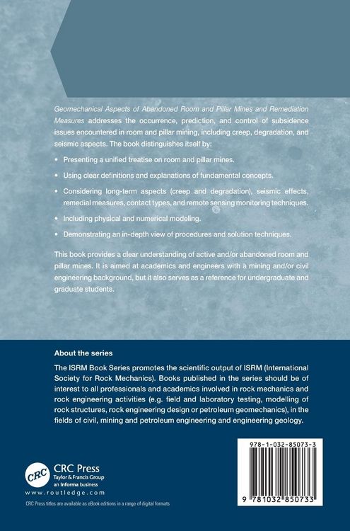 Produktbild: Geomechanical Aspects of Abandoned Room and Pillar Mines and Remediation Measures