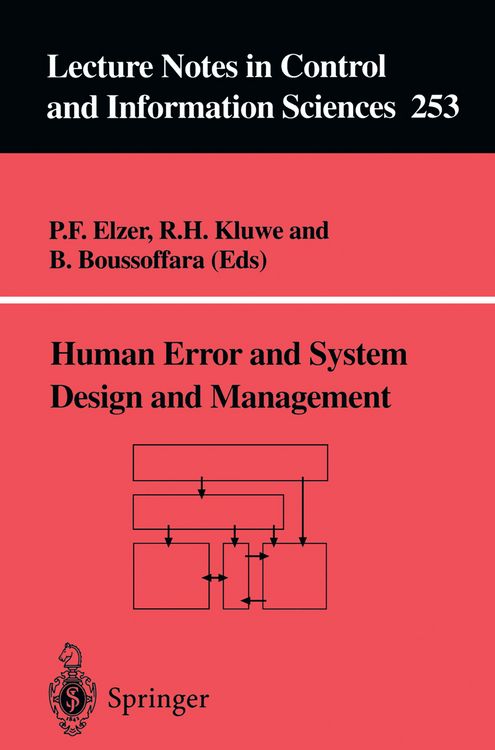 Produktbild: Human Error and System Design and Management