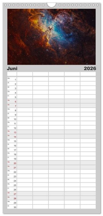 Produktbild: Familienplaner 2026 - Deepsky XVII mit 5 Spalten (Wandkalender, 21 x 45 cm) CALVENDO