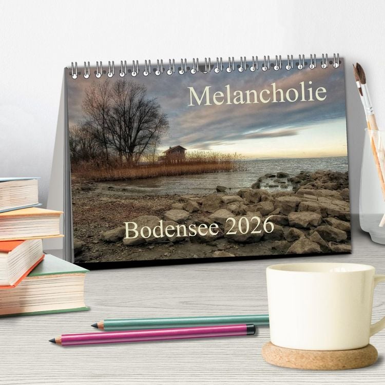 Produktbild: Melancholie-Bodensee 2026 (Tischkalender 2026 DIN A5 quer), CALVENDO Monatskalender