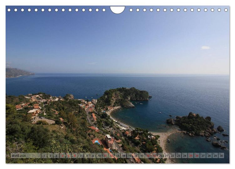 Produktbild: Sicile, la terre d'aventure entre la mer et les volcans (Calendrier mural 2026 DIN A4 vertical), CALVENDO calendrier mensuel