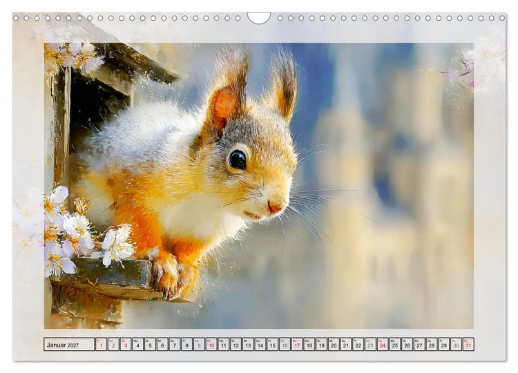 Produktbild: Eichh&ouml;rnchen. Zauberhafte Momente in der Natur (Wandkalender 2027 DIN A3 quer), CALVENDO Monatskalender