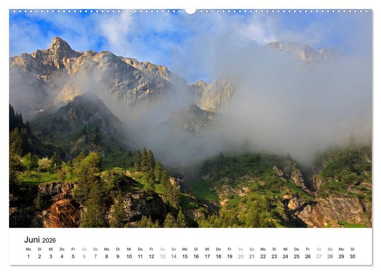 Produktbild: Mystische Schweizer Berglandschaften - Momente in der Natur (hochwertiger Premium Wandkalender 2026 DIN A2 quer), Kunstdruck in Hochglanz