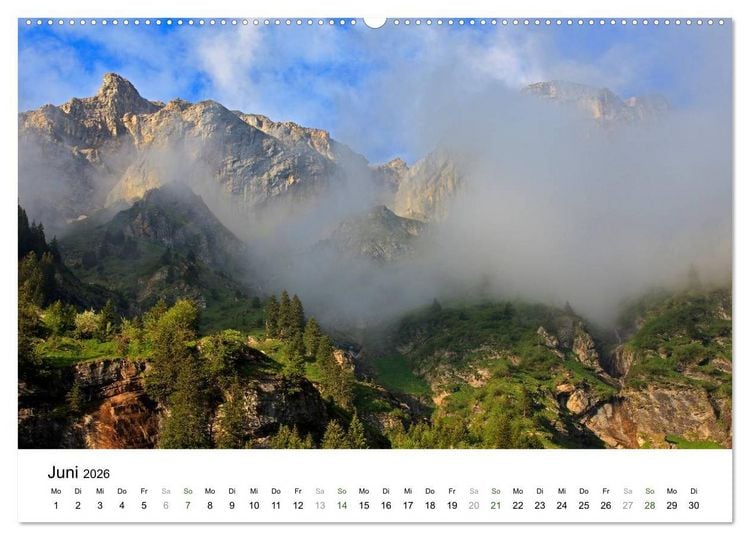 Produktbild: Mystische Schweizer Berglandschaften - Momente in der Natur (Wandkalender 2026 DIN A2 quer), CALVENDO Monatskalender