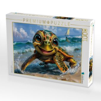 Produktbild: CALVENDO Puzzle Wellenreiter in Miniatur | 1000 Teile Lege-Gr&ouml;&szlig;e 64x48cm Foto-Puzzle f&uuml;r gl&uuml;ckliche Stunden