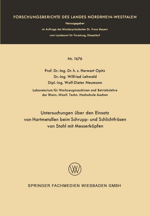 Produktbild: Untersuchungen &uuml;ber den Einsatz von Hartmetallen beim Schrupp- und Schlichtfr&auml;sen von Stahl mit Messerk&ouml;pfen
