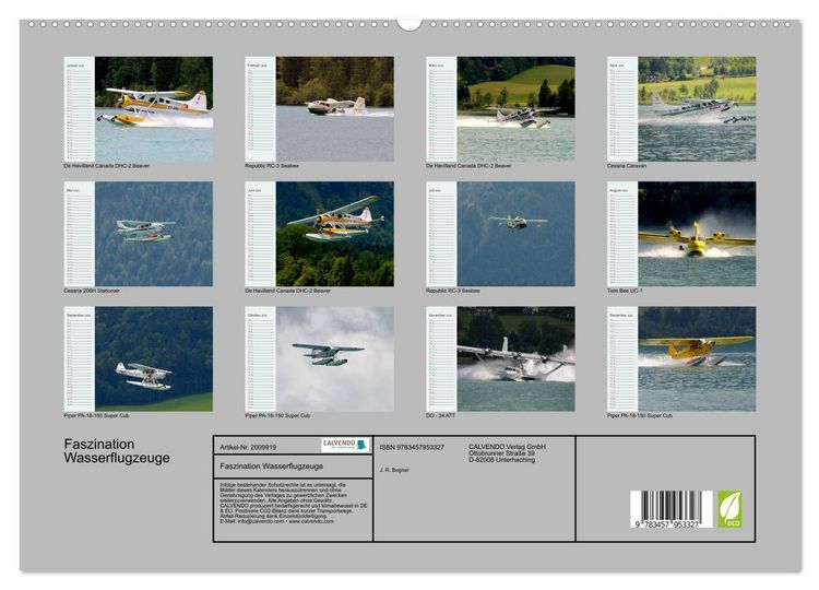 Produktbild: Faszination Wasserflugzeuge (hochwertiger Premium Wandkalender 2026 DIN A2 quer), Kunstdruck in Hochglanz
