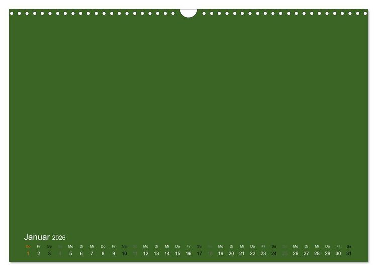 Produktbild: Bastelkalender - dunkel Gr&uuml;n (Wandkalender 2026 DIN A3 quer), CALVENDO Monatskalender