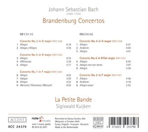 Produktbild: Johann Sebastian Bach: Brandenburg Concertos BWV 1