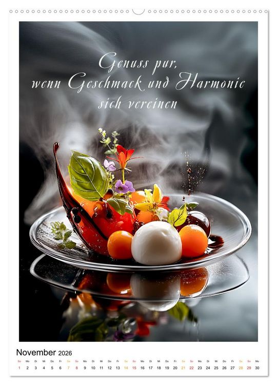 Produktbild: Coole Spr&uuml;che f&uuml;r Gourmets (Wandkalender 2026 DIN A2 hoch), CALVENDO Monatskalender