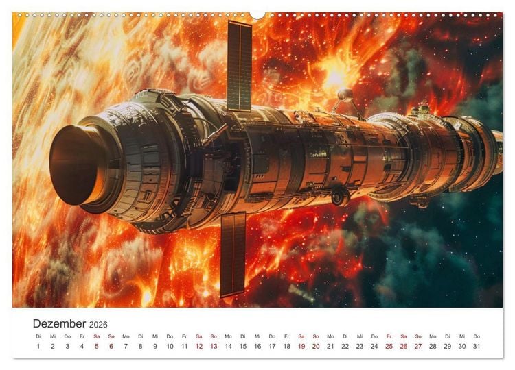 Produktbild: Sternenreisen - Ein kosmischer Kalender (hochwertiger Premium Wandkalender 2026 DIN A2 quer), Kunstdruck in Hochglanz