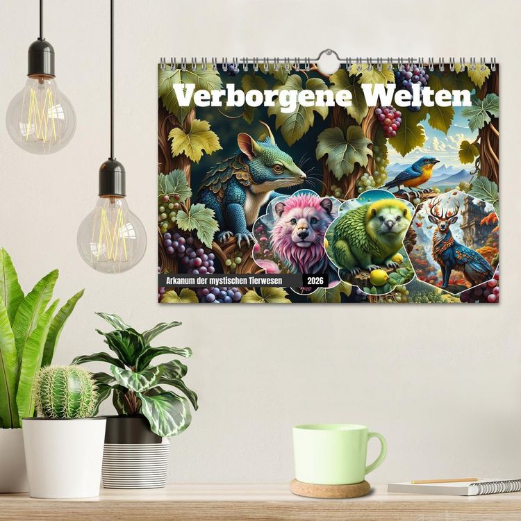 Produktbild: Verborgene Welten: Arkanum der mystischen Tierwesen (Wandkalender 2026 DIN A4 quer), CALVENDO Monatskalender