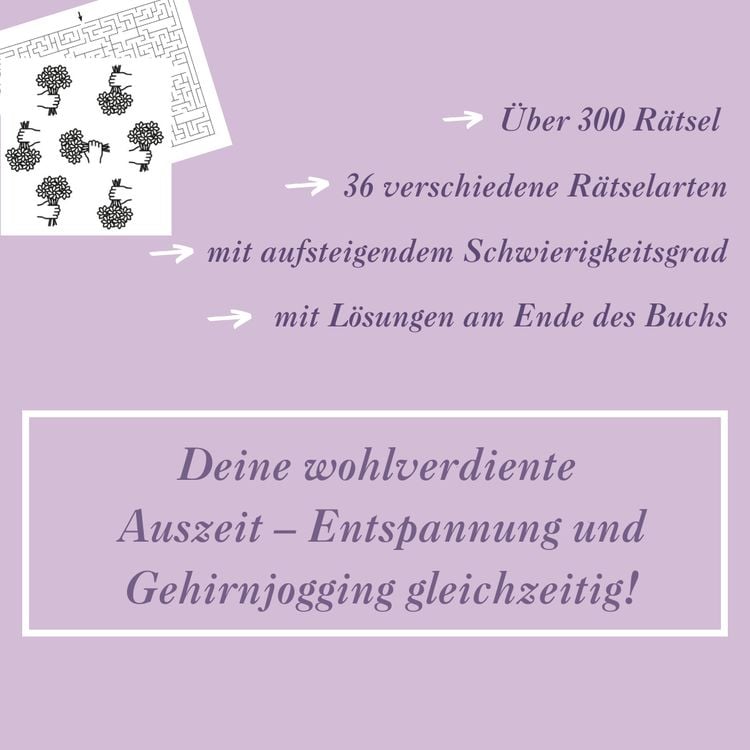 Produktbild: RätselAuszeit – Achtsamkeit. Über 300 Rätsel für Klarheit, Entschleunigung und Kreativität