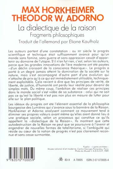 Produktbild: La dialectique de la raison