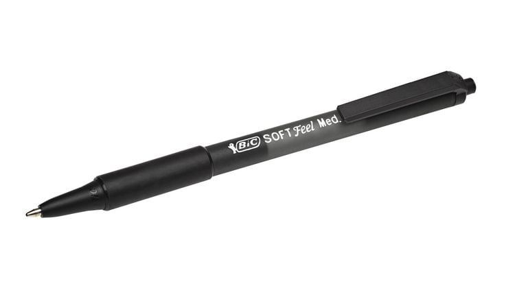 Produktbild: BIC Kugelschreiber Soft Feel 0.4mm schwarz, 12er Set