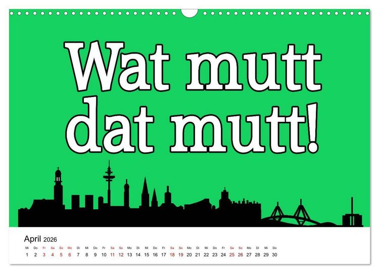 Produktbild: Hamburger Schnack (Wandkalender 2026 DIN A3 quer), CALVENDO Monatskalender