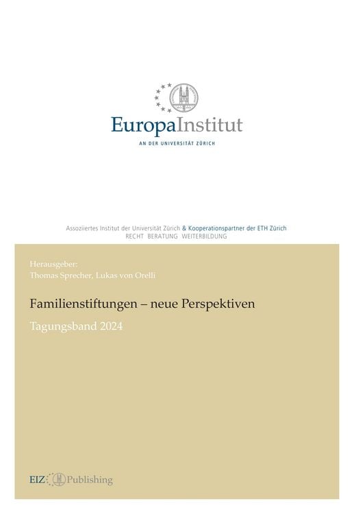 Bild vom Artikel Familienstiftungen – neue Perspektiven vom Autor Thomas Sprecher