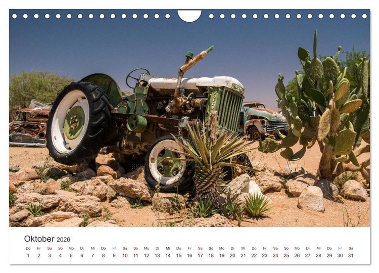 Produktbild: Solitaire Alte verlassene Autos in der namibischen W&uuml;ste (Wandkalender 2026 DIN A4 quer), CALVENDO Monatskalender