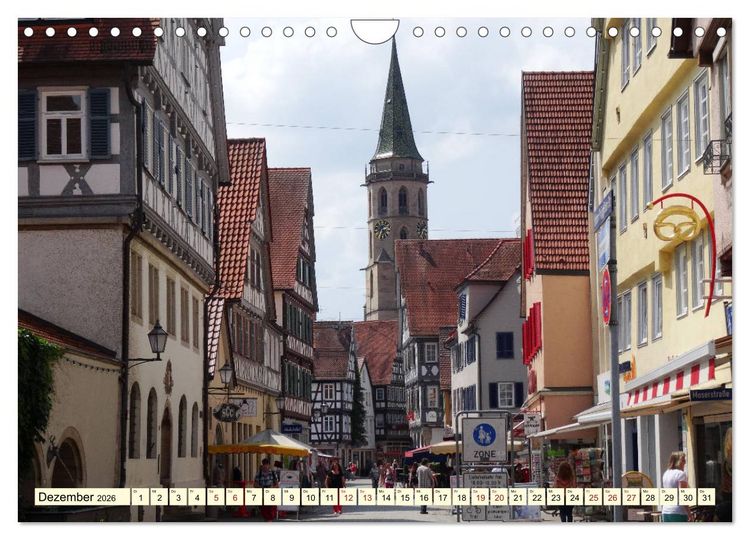 Produktbild: Unterwegs in Schorndorf (Wandkalender 2026 DIN A4 quer), CALVENDO Monatskalender