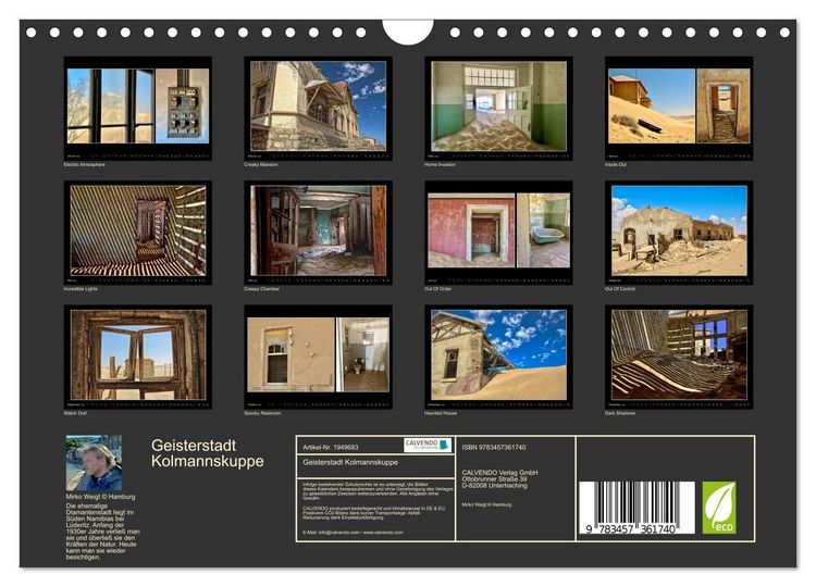 Produktbild: Geisterstadt Kolmannskuppe (Wandkalender 2026 DIN A4 quer), CALVENDO Monatskalender
