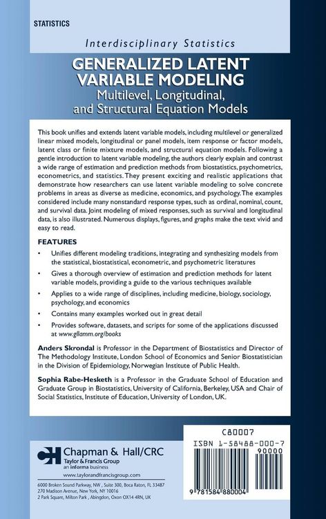 Produktbild: Generalized Latent Variable Modeling