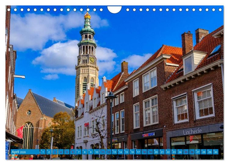 Produktbild: Ein Blick auf Middelburg in Zeeland (Wandkalender 2026 DIN A4 quer), CALVENDO Monatskalender
