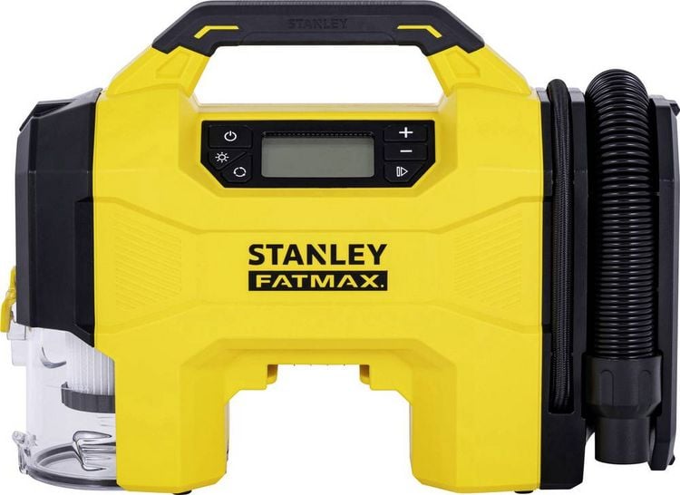 Produktbild: STANLEY SXVI02001 Akku-Kompressor 10 bar 12V Adapter zum Betrieb per Kabel, Digitales Display