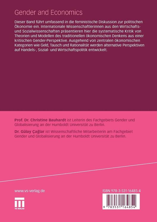 Produktbild: Gender and Economics