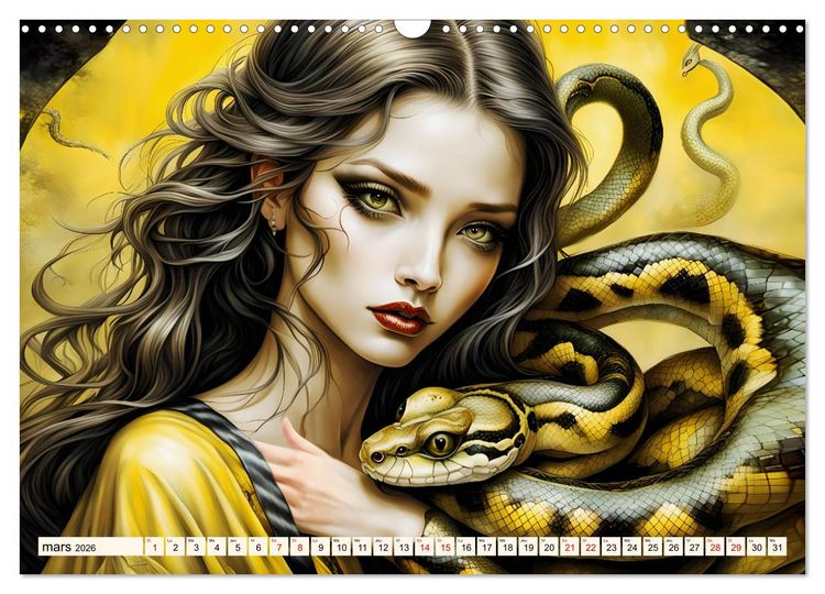 Produktbild: Adoratrice de serpents (Calendrier mural 2026 DIN A3 vertical), CALVENDO calendrier mensuel