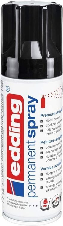 Produktbild: 5200 Permanent Spray, tiefschwarz gl&auml;nzend, 200ml Premium Acryllack