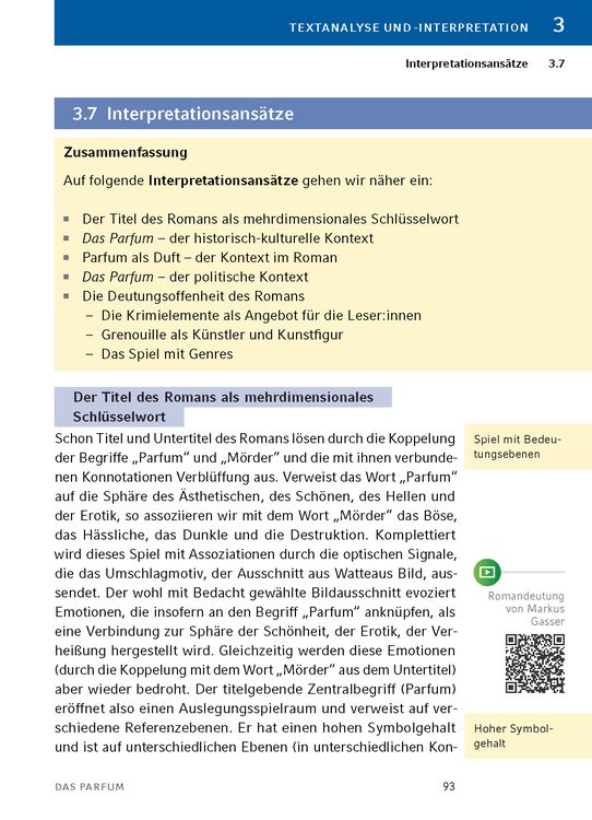 Produktbild: Das Parfum - Textanalyse und Interpretation