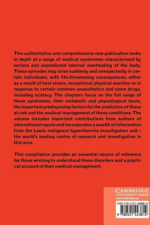 Produktbild: Hyperthermic and Hypermetabolic Disorders