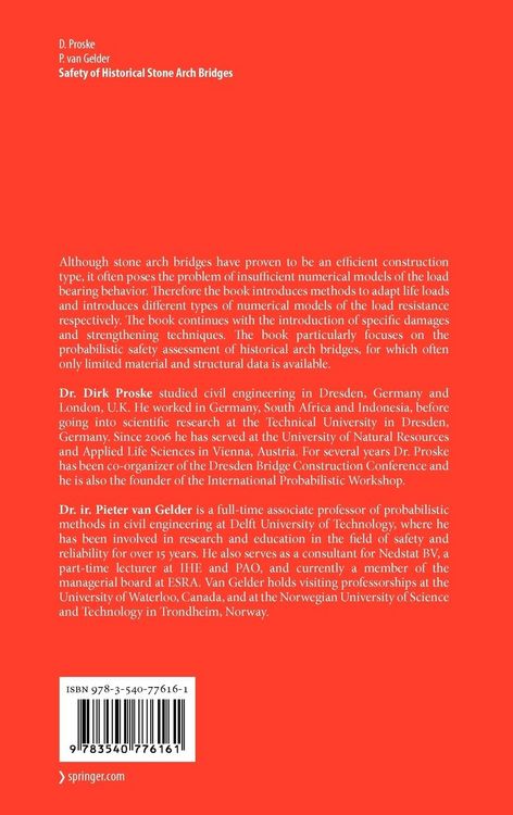 Produktbild: Safety of historical stone arch bridges