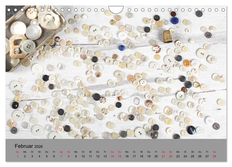 Produktbild: Die Art der Kn&ouml;pfe (Wandkalender 2026 DIN A4 quer), CALVENDO Monatskalender
