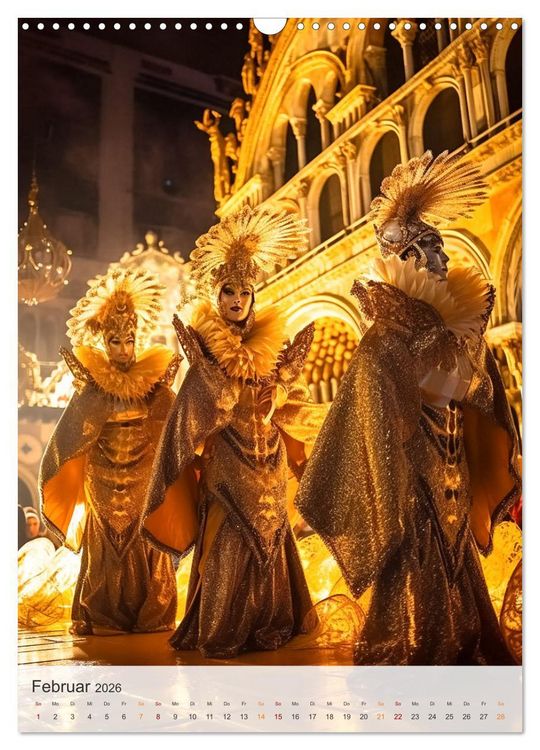 Produktbild: Karneval in Venedig (Wandkalender 2026 DIN A3 hoch), CALVENDO Monatskalender